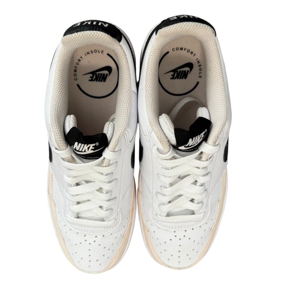 Nike Court Vision Low Sneakers Casual Shoes White Black Women's Size‎ 8.5 - Picture 6 of 9